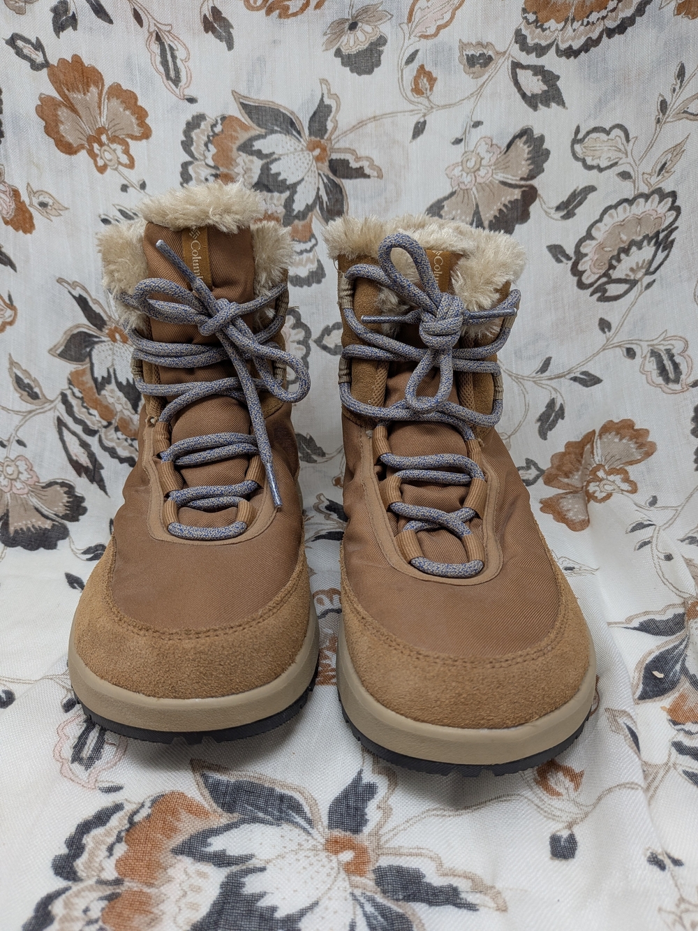 Columbia Minx Waterproof Faux Fur Winter Boots Brown Women's Size 7